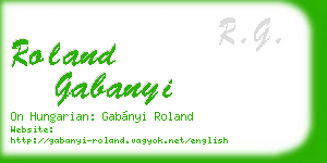 roland gabanyi business card